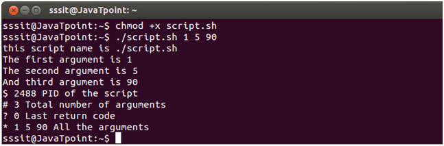 Linux Script parameters 2