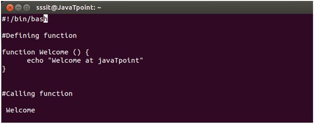 Linux Shell function 1