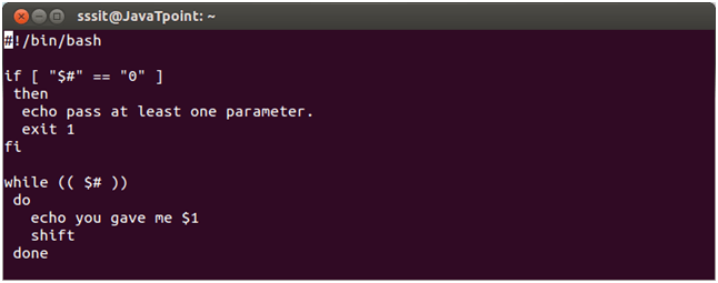 Shell Scripting Shift through parameters 1