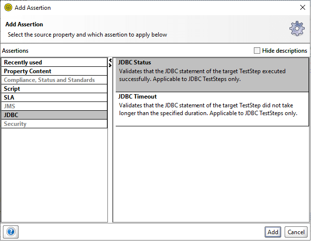 SoapUI JDBC