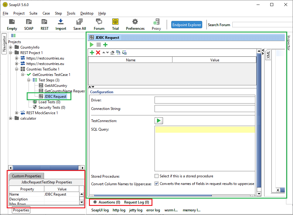 SoapUI JDBC