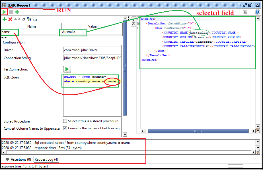 SoapUI JDBC