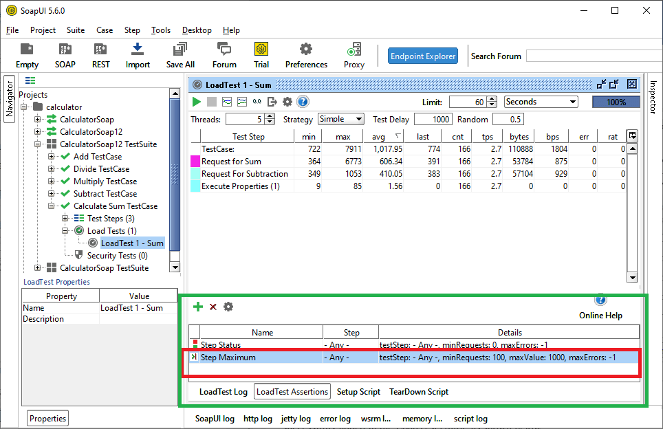 SoapUI Load Testing