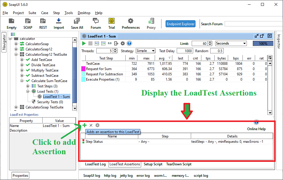 SoapUI Load Testing