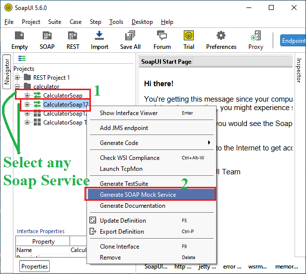 SoapUI Mock Service