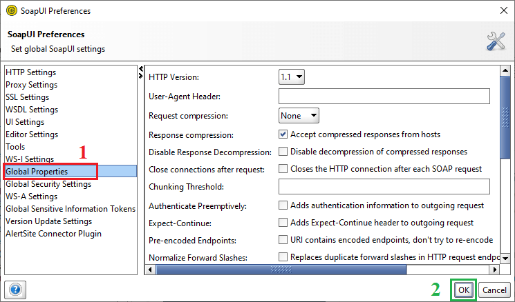 SoapUI Properties