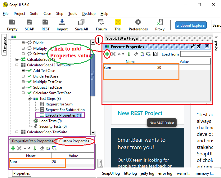 SoapUI 属性