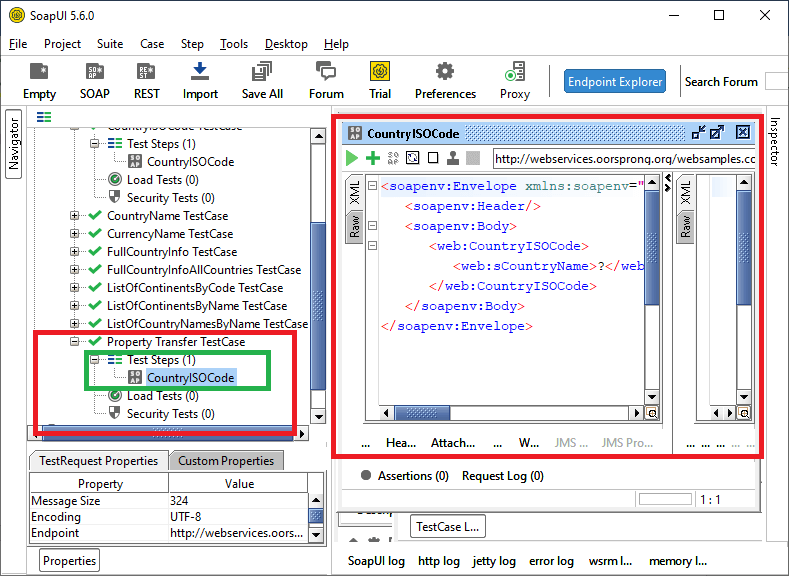 SoapUI Property Transfer