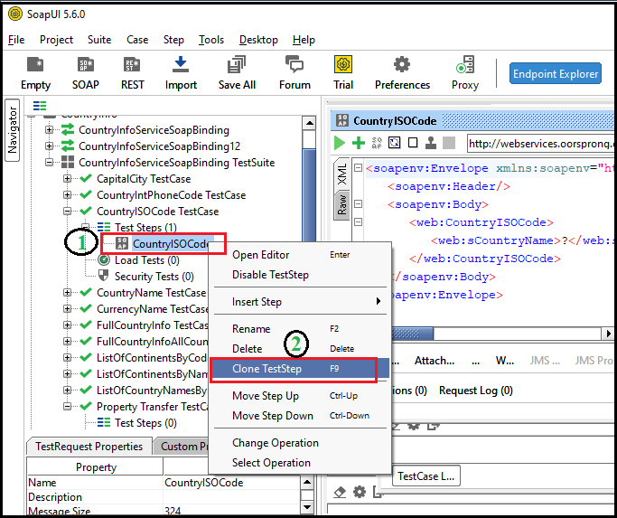 SoapUI Property Transfer