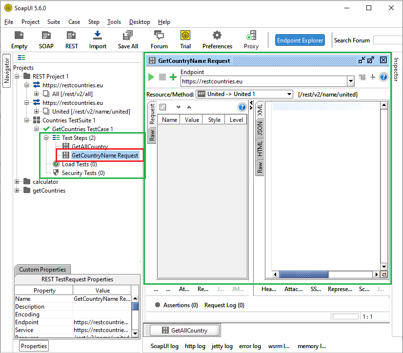 SoapUI REST Web Service