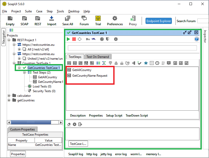 SoapUI REST Web Service