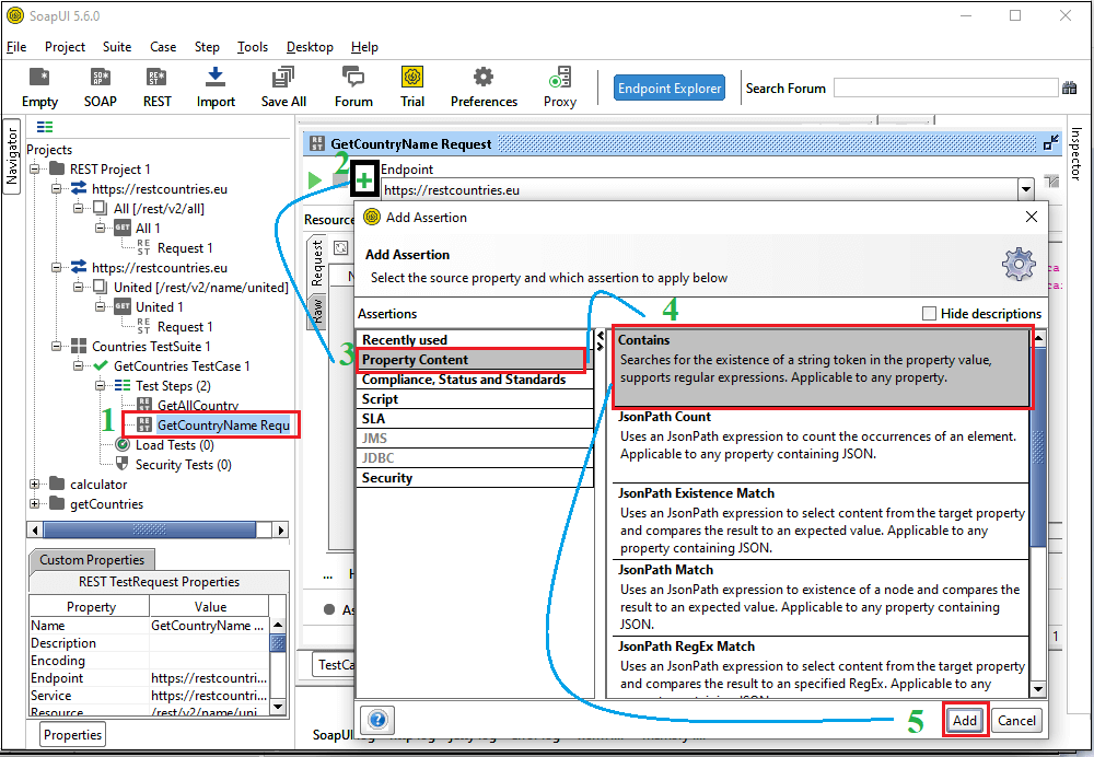 SoapUI REST Web Service