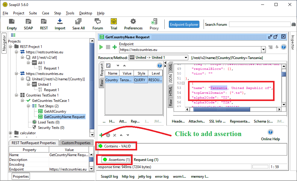 SoapUI REST Web Service