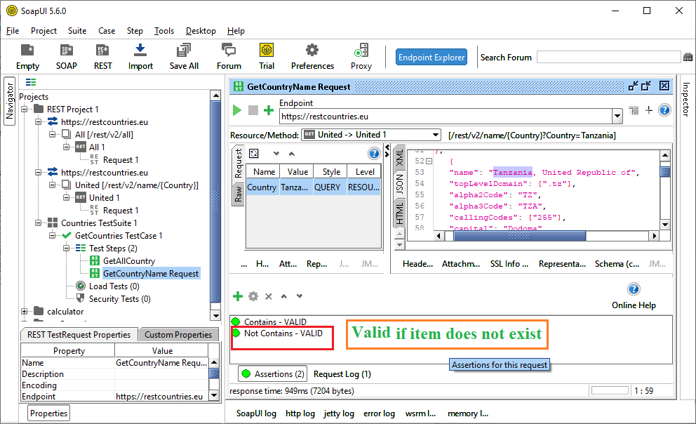 SoapUI REST Web Service