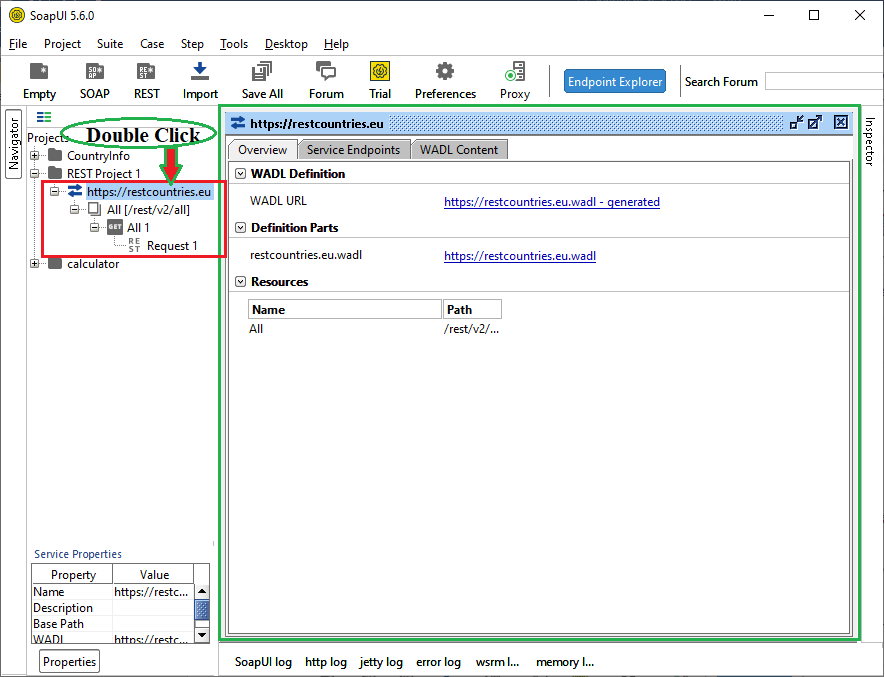 SoapUI REST Web Service