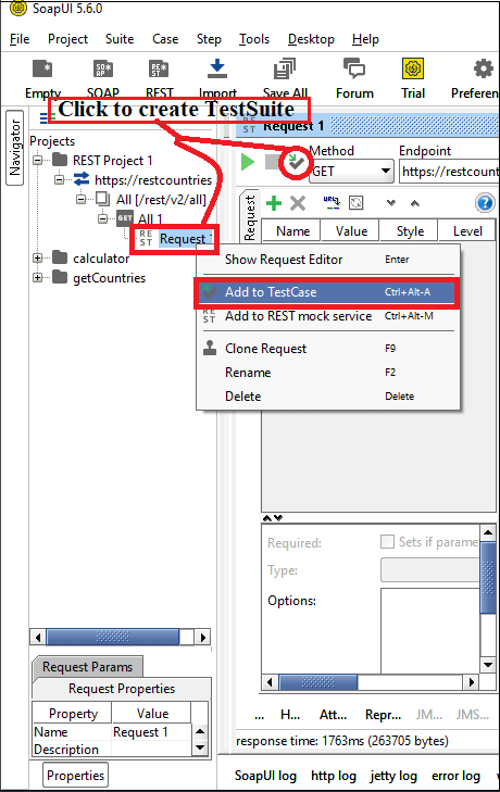 SoapUI REST Web Service