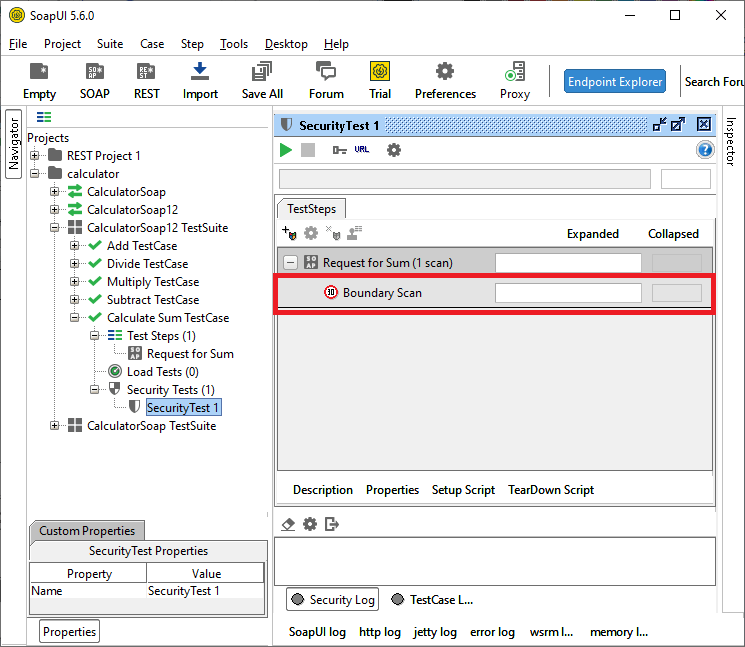 SoapUI Security Test