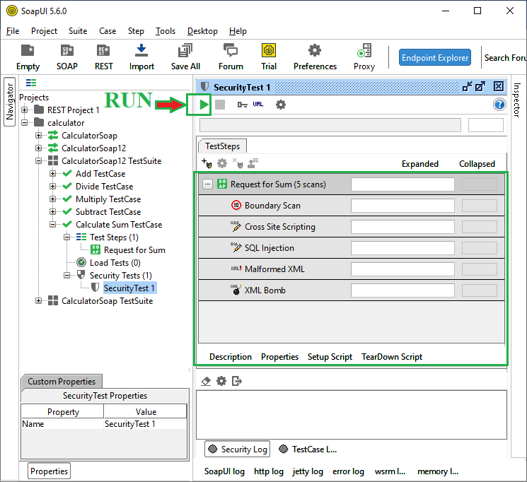 SoapUI Security Test