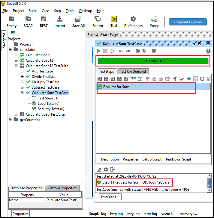 SoapUI Test Structure