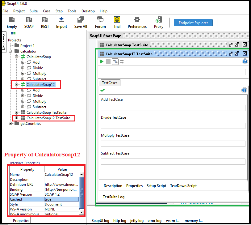 SoapUI Test Structure