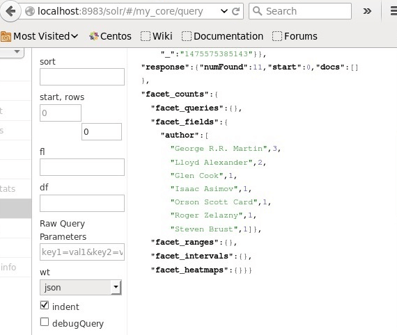 Apache Solr Faceting