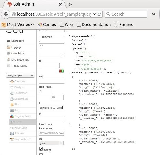 Q在 Apache Solr 中查看数据