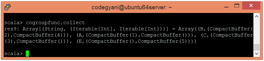 Spark cogroup Function