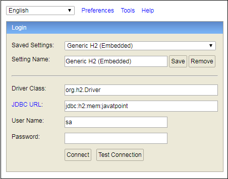 Spring Boot H2数据库