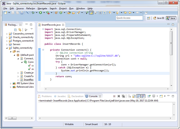 Sqlite Java with sqlite 4