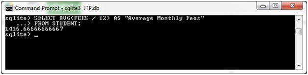 Sqlite Avg函数4