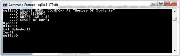 Sqlite Count function 3