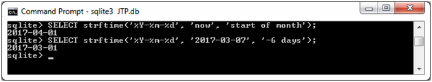 SQLite Strftime函数5