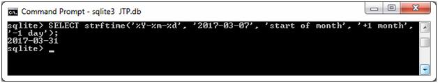 SQLite Strftime函数7