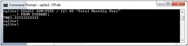 Sqlite Sum函数3