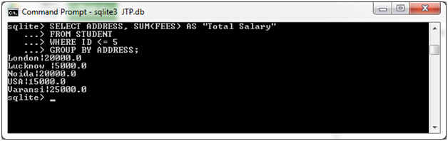 Sqlite Sum函数4