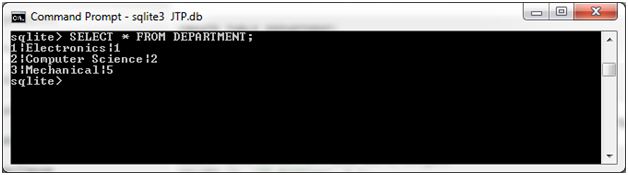 Sqlite联合所有运算符3