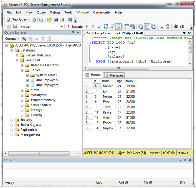 SQL Distinct子句1