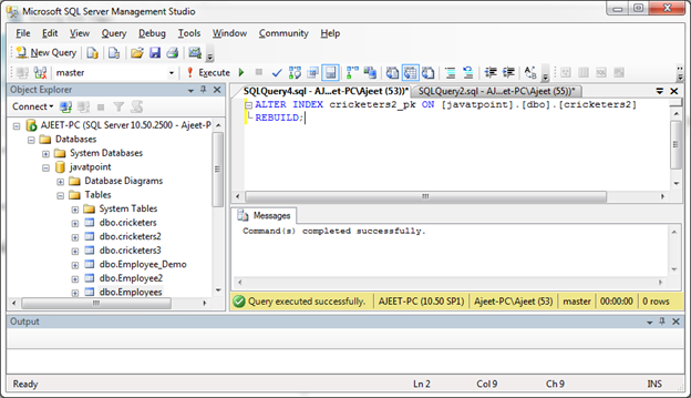 SQL Enable primary 1