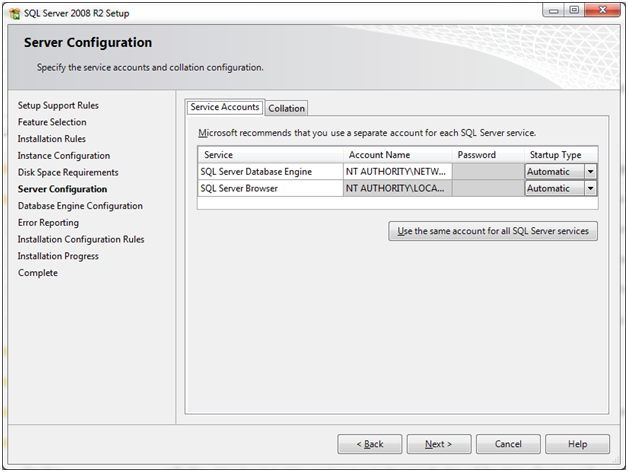 SQL Install ms SQLServer 11