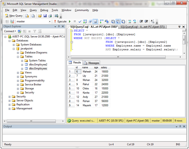 SQL条件8