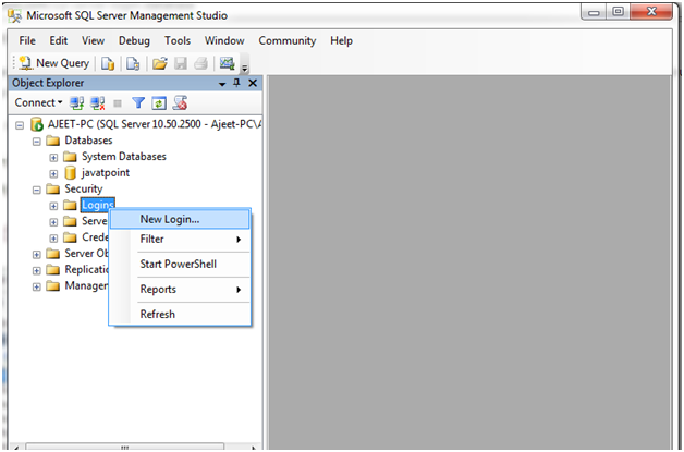 SQL服务器登录数据库3