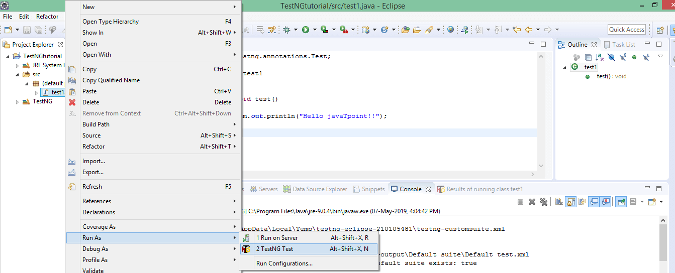 在没有 Java 编译器的情况下在 TestNG 中运行测试用例