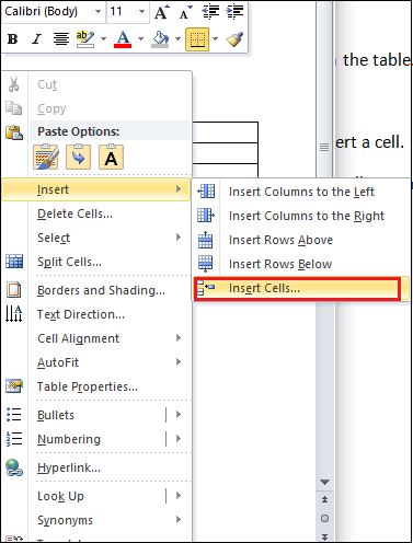 如何在Microsoft Word文档中的表中添加行和列