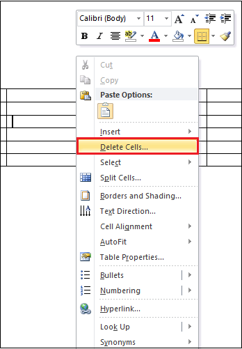 如何在Microsoft Word文档中的表中添加行和列