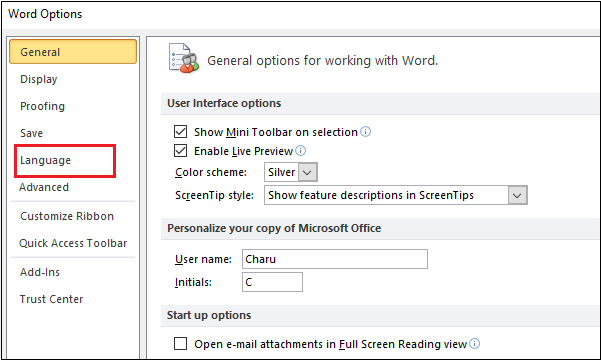如何更改Microsoft Word文档中的语言