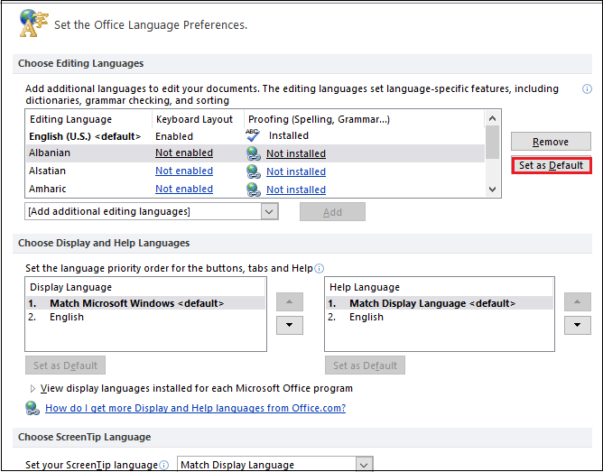 如何在Microsoft Word文档中更改语言