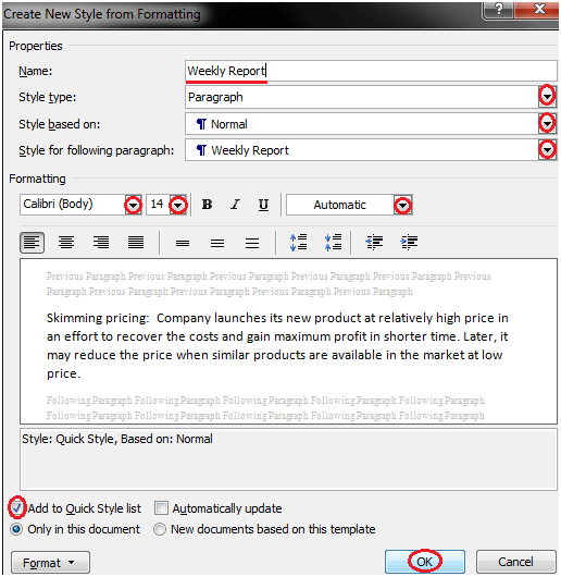 MS Word如何在ms word 2中创建新样式