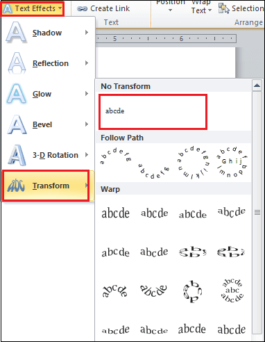 如何在Microsoft Word文档中使文本弯曲