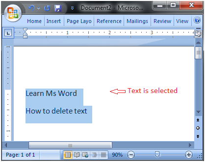 MS Word如何删除ms word 1中的文本