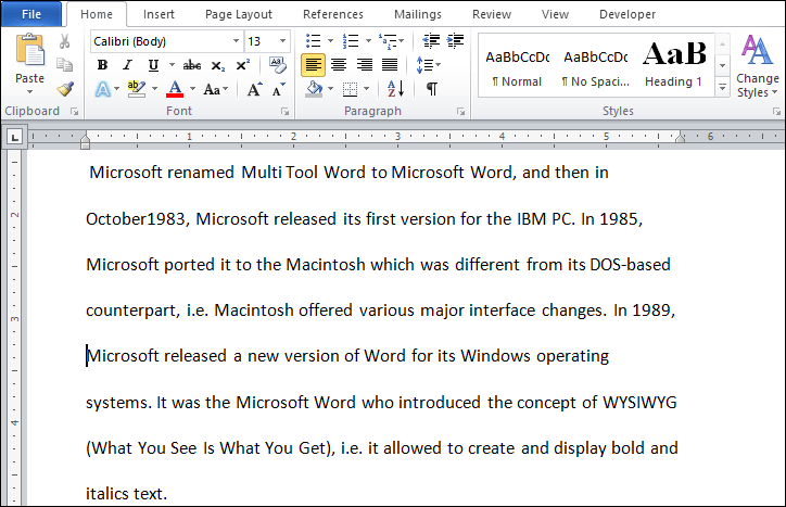 如何在Microsoft Word中加倍空格